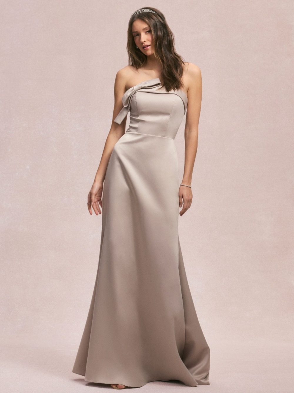 NWT MORI LEE SATIN LATTE GOWN SIZE 12
